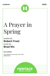 A Prayer in Spring SATB choral sheet music cover